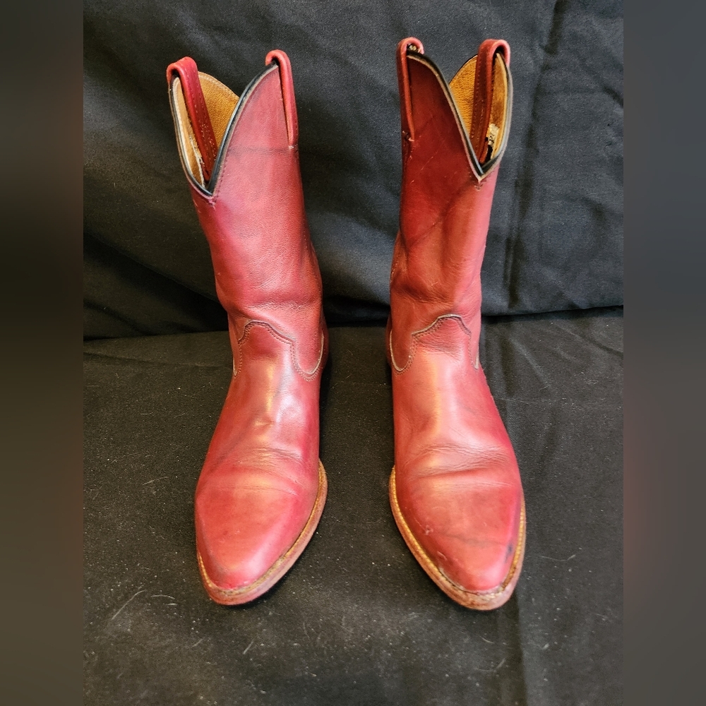 Frye Red Leather Western Boots